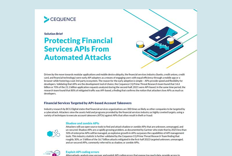 Protecting Financial Services APIs From Automated Attacks