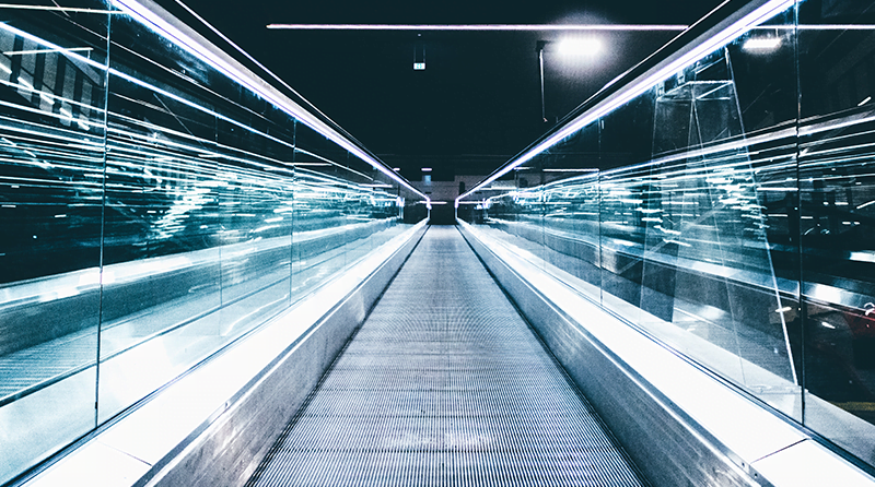 A long walkway representing waap architecture