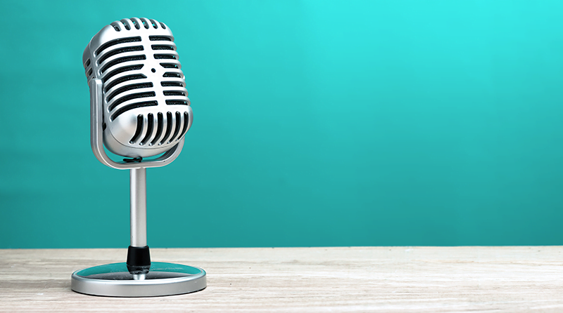 Old style standing microphone representing API Sentinel 2.0