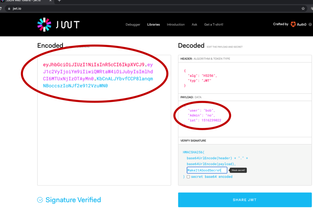 JSON Web Tokens security