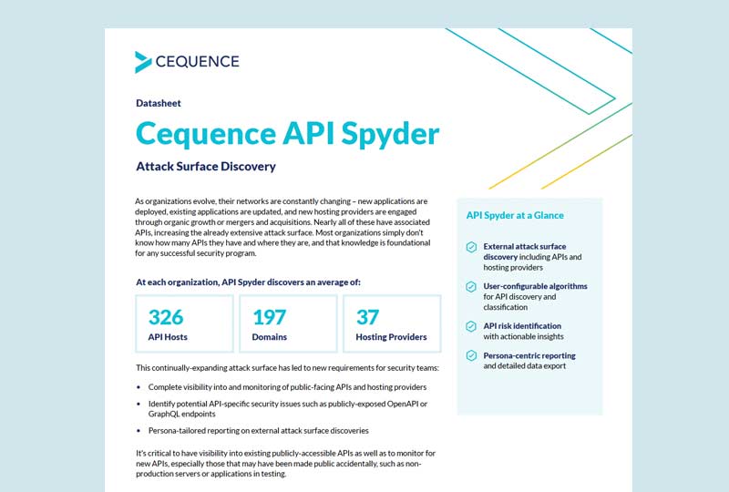 Cequence API Spyder