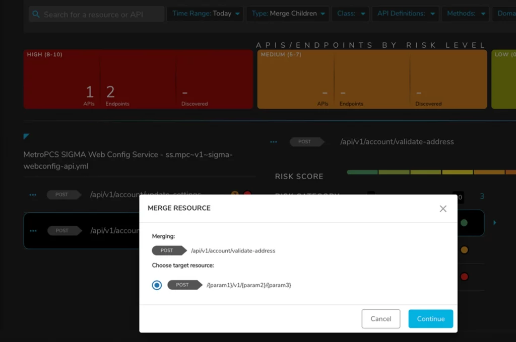 Integration API Security SIEM - Multiple Merge of Discovered Endpoints 1