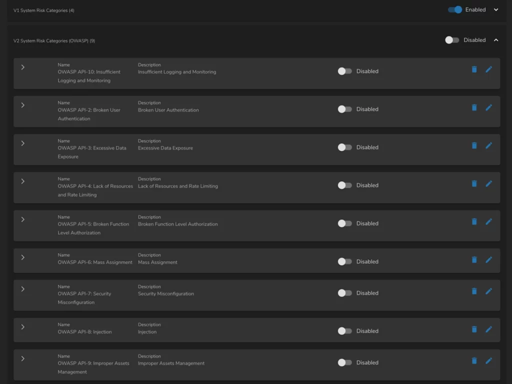 OWASP API Risk Categories