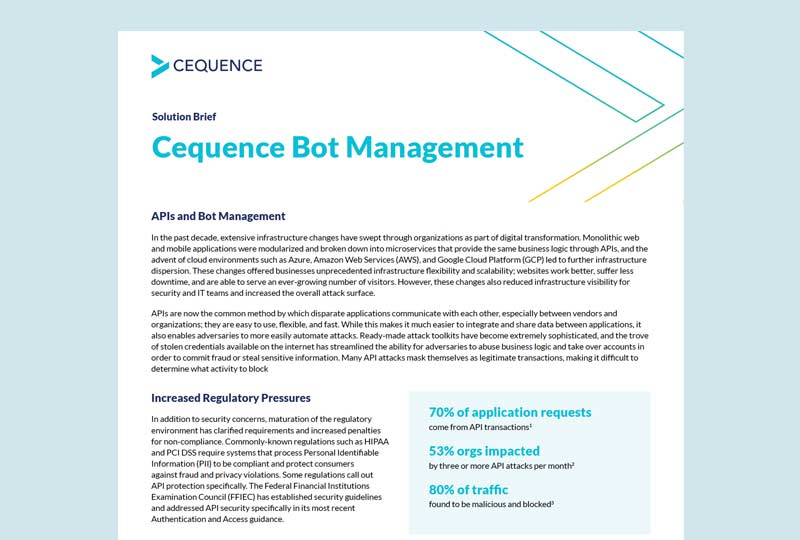 Cequence Bot Management