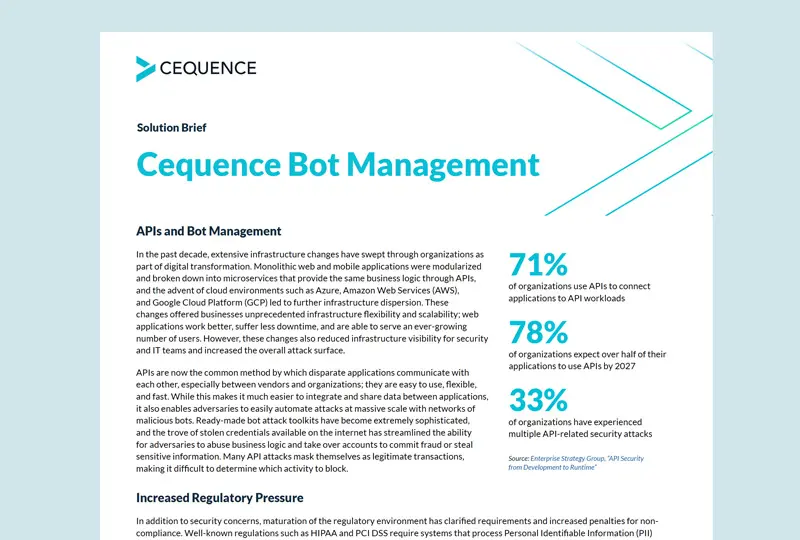 Cequence Bot Management