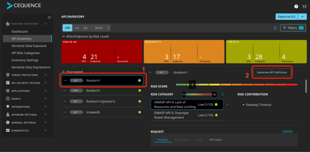 Generating API Definition | API Security