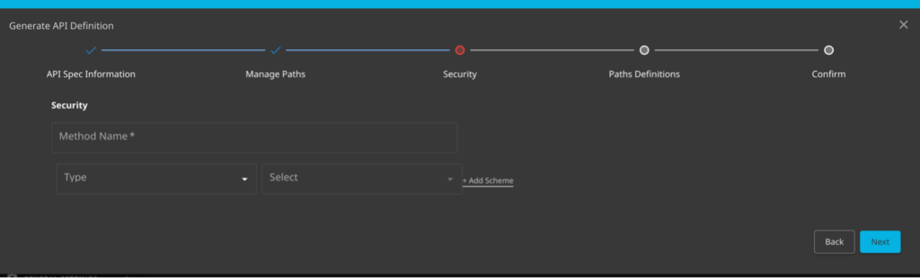 Generating API Definition Wizard | API Security