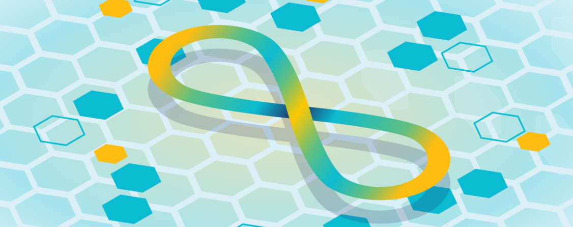 Stylized graphic of an infinity sign