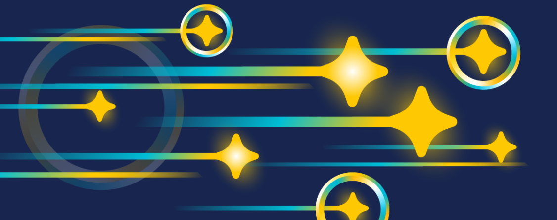 Stylized stars appear to be moving across the image from left to right representing the GenAI gold rush