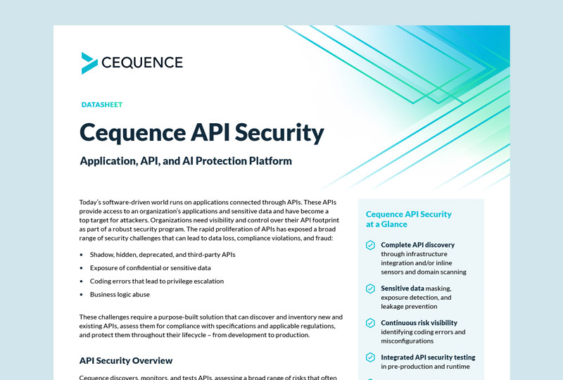 Cequence API Security datasheet thumbnail