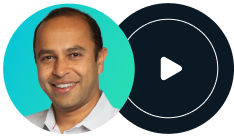 An image of Shreyans Mehta from Cequence with a play button representing the AI Gateway Overview at Descope Hackathon video